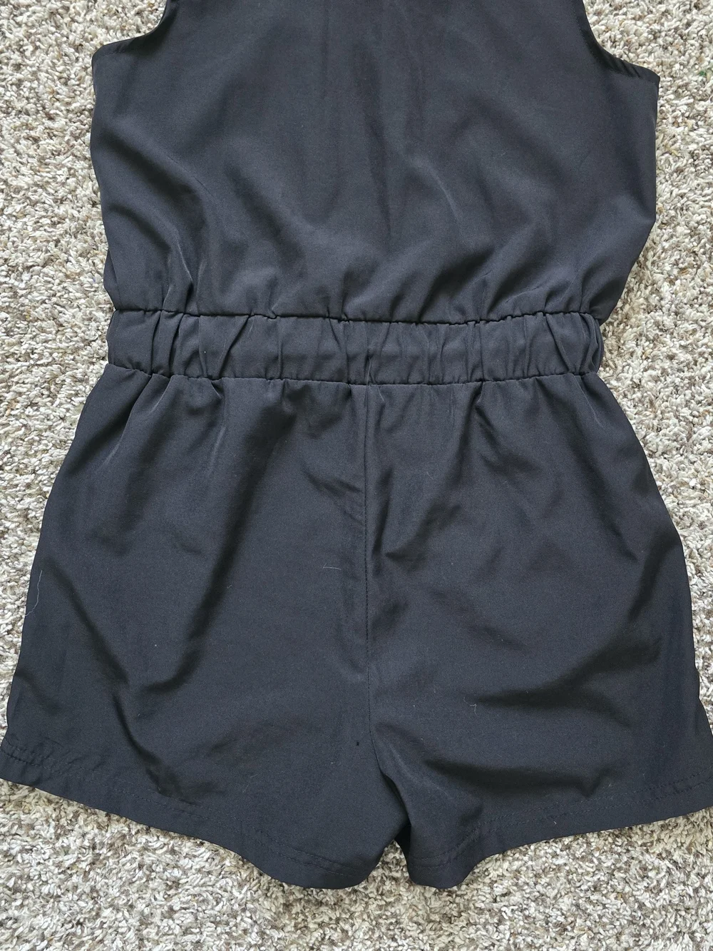 Justice Black Sleeveless Romper with packmen team